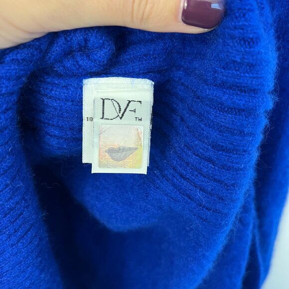 DIANE von Furstenberg Cashmere Blue Federal Monk Cowl Sweater - Picture 4 of 7